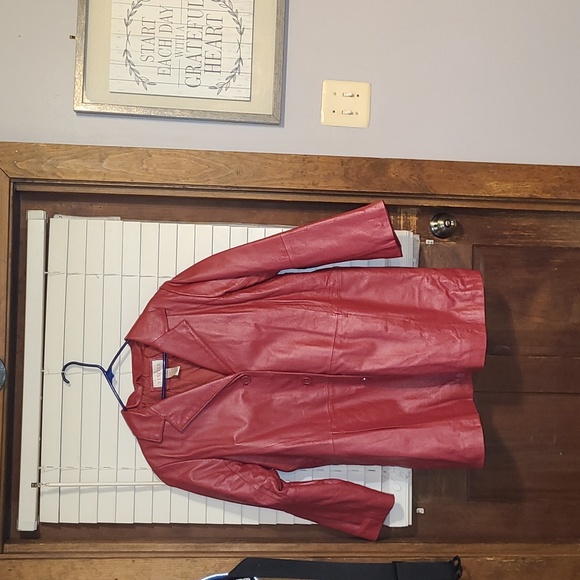 Venezia RED 🔥 Leather Jacket.   Size 18W. - Picture 2 of 14